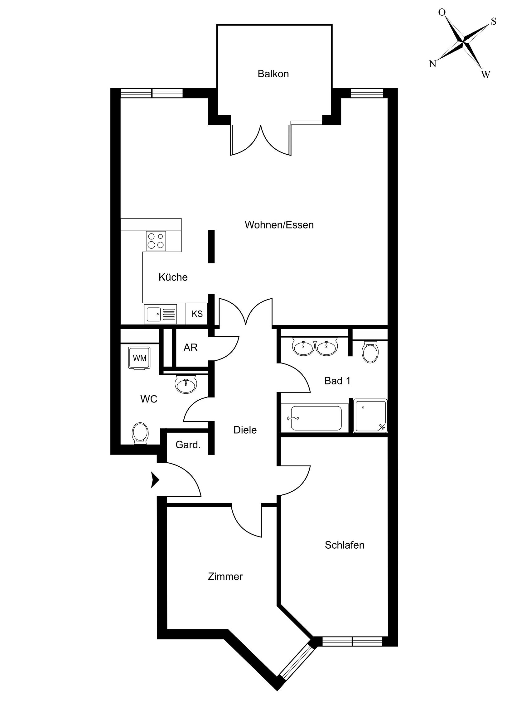 Studio zur Miete 2.000 € 3 Zimmer 92 m²<br/>Wohnfläche 4.<br/>Geschoss Weserstraße 38 Friedrichshain Berlin 10247