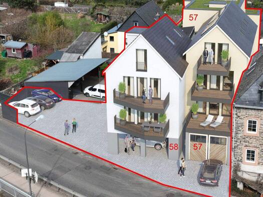 Wohnung zum Kauf - Erstbezug als Kapitalanlage geeignet 438.000 € 3 Zimmer 96,4 m² Nikolausufer 57 Kues Bernkastel-Kues 54470