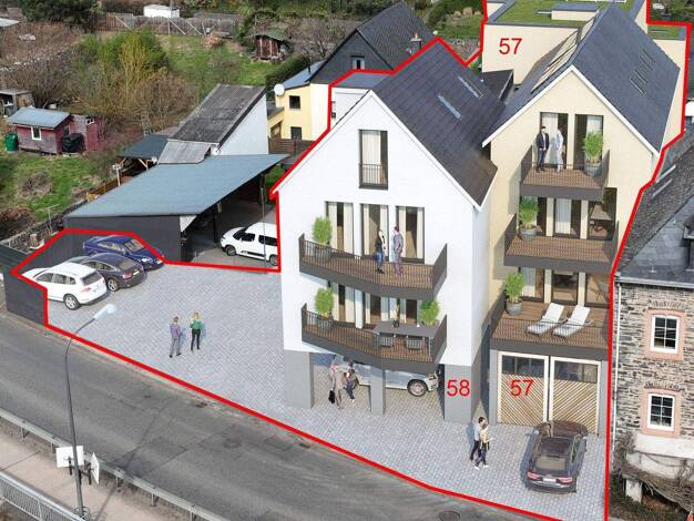 Wohnung zum Kauf - Erstbezug als Kapitalanlage geeignet 438.000 € 3 Zimmer 96,4 m² Nikolausufer 57 Kues Bernkastel-Kues 54470