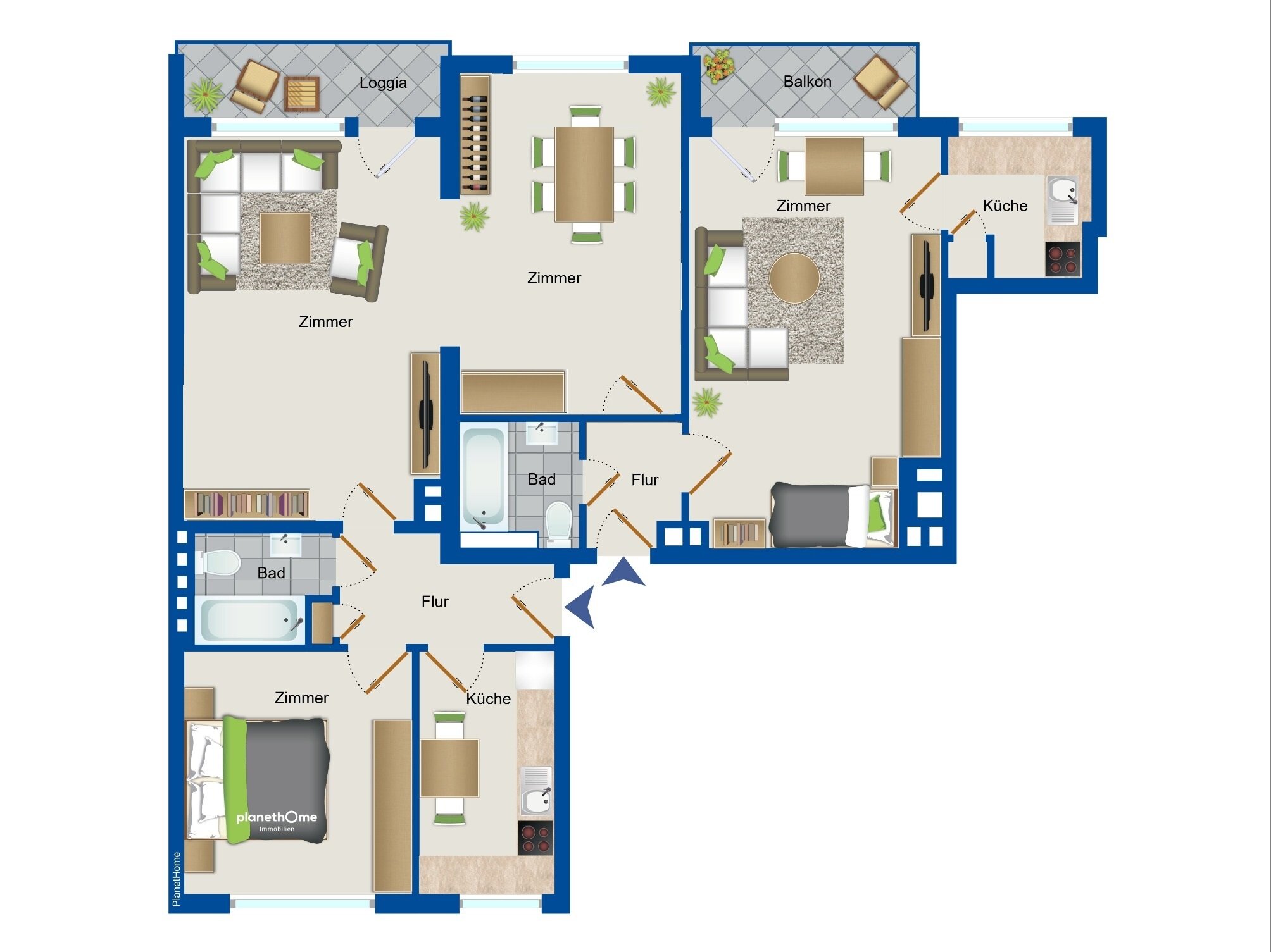 Wohnung zum Kauf 820.000 € 4 Zimmer 104 m²<br/>Wohnfläche 1.<br/>Geschoss Uhlenhorst Hamburg 22085