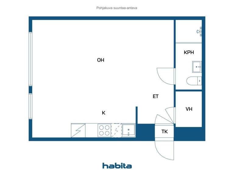 Studio zum Kauf 189.000 € 1 Zimmer 36 m² 1. Geschoss Käenkuja 4 Helsinki 00500