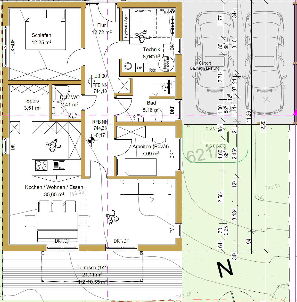 Terrassenwohnung zum Kauf provisionsfrei 460.427 € 3,5 Zimmer 89,3 m²<br/>Wohnfläche ab sofort<br/>Verfügbarkeit Angerweg 24 Prem Prem 86984