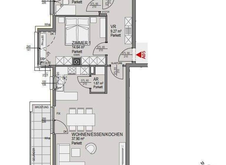 Wohnung zum Kauf - Erstbezug provisionsfrei 599.500 € 3 Zimmer 87,2 m² 1. Geschoss Sankt Peter Graz 8042