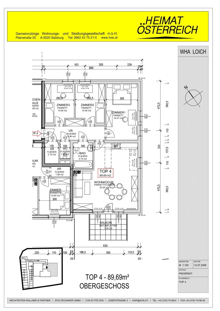 Wohnung zur Miete 778 € 4 Zimmer 89,4 m²<br/>Wohnfläche Dobersnigg Loich 3211