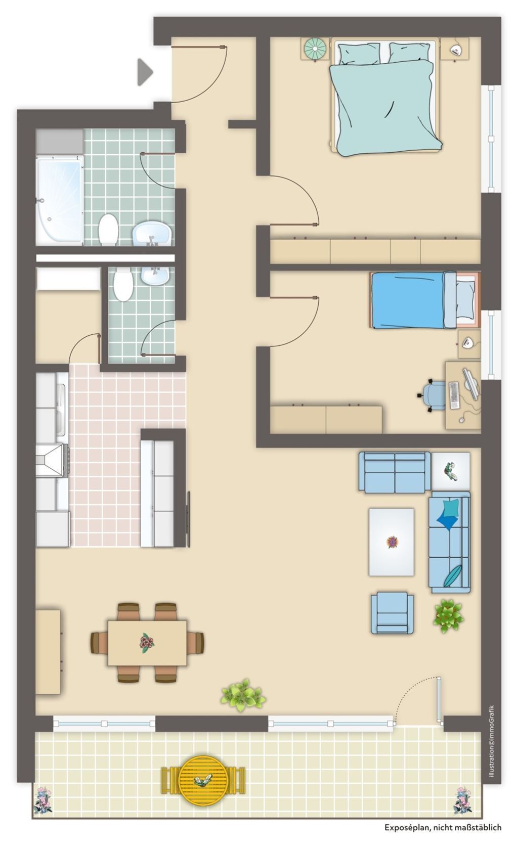 Wohnung zum Kauf 339.000 € 3 Zimmer 92,5 m²<br/>Wohnfläche EG<br/>Geschoss ab sofort<br/>Verfügbarkeit Stresemannstraße 3 Veitshöchheim Veitshöchheim 97209