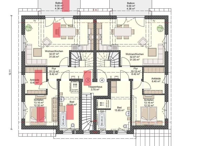 Maisonette zum Kauf provisionsfrei 309.000 € 4 Zimmer 102,4 m²<br/>Wohnfläche Dachgeschoss, 1.<br/>Geschoss Andershof Stralsund 18439