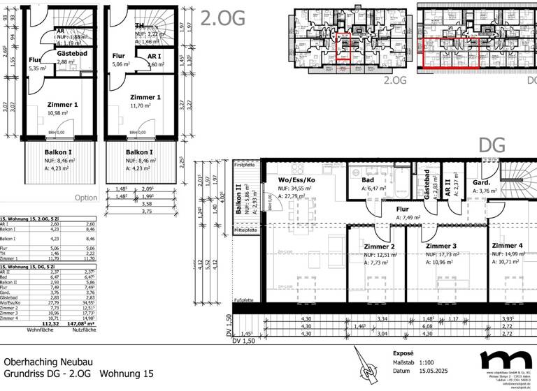 Wohnung zum Kauf provisionsfrei 1.079.900 € 4,5 Zimmer 108,4 m²<br/>Wohnfläche 2.<br/>Geschoss Deisenhofen Oberhaching / Deisenhofen 82041