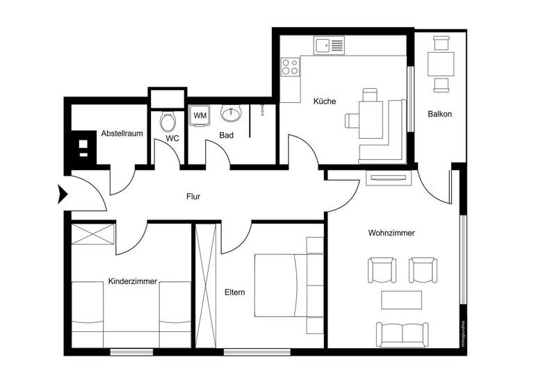 Wohnung zum Kauf 345.000 € 3 Zimmer 81 m² Martinsweg 5 Wolfurt 6922