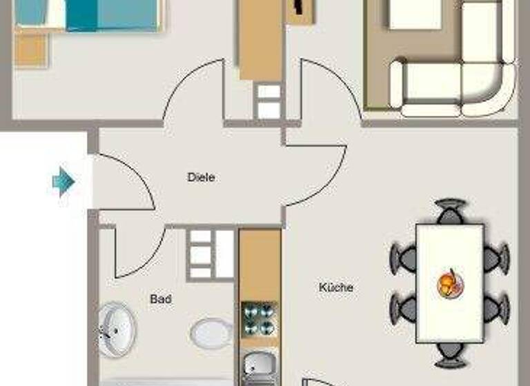 Wohnung zur Miete 425 € 2,5 Zimmer 49,9 m² 1. Geschoss frei ab 01.06.2026 Bückmannsmühle 1 Altenessen-Süd Essen 45326
