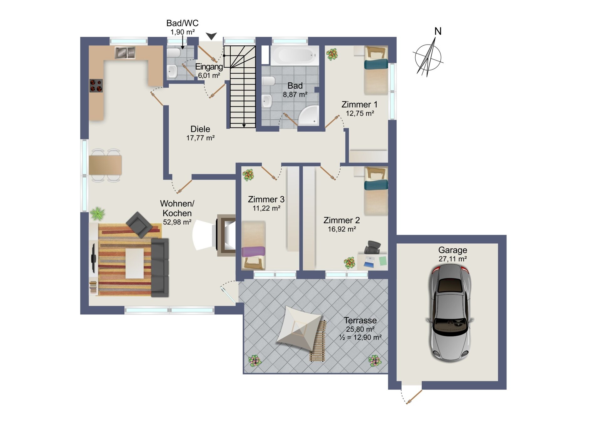 Mehrfamilienhaus zum Kauf 1.089.000 € 7 Zimmer 255,1 m²<br/>Wohnfläche 1.258 m²<br/>Grundstück Rahlstedt Hamburg / Rahlstedt 22143