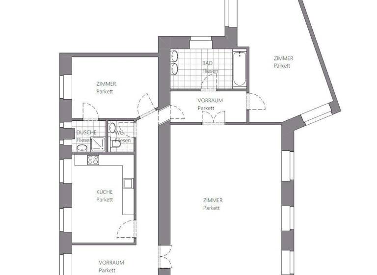 Wohnung zur Miete 2.048 € 3 Zimmer 138,2 m² 3. Geschoss frei ab sofort Wien 1010