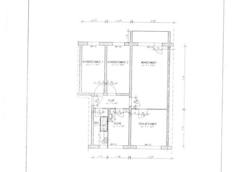 Wohnung zur Miete 390 € 4 Zimmer 70,1 m² EG Erich-Weinert-Straße 43 Hermsdorf 07629