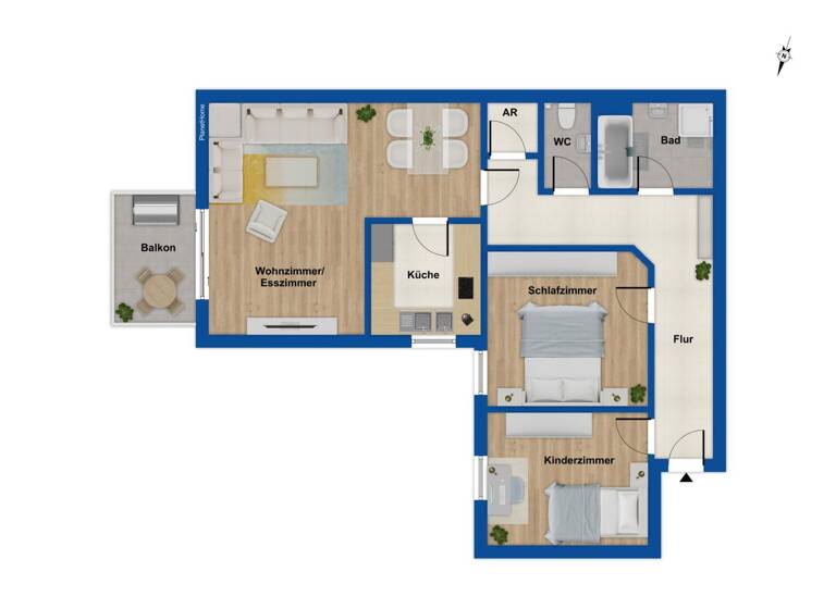 Wohnung zum Kauf 199.000 € 3,5 Zimmer 77,9 m² 1. Geschoss Schwelm 58332