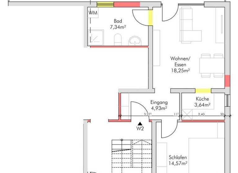 Wohnung zum Kauf provisionsfrei 190.000 € 2 Zimmer 56,5 m² EG Jägerhölzlstraße 17 Lalling 94551