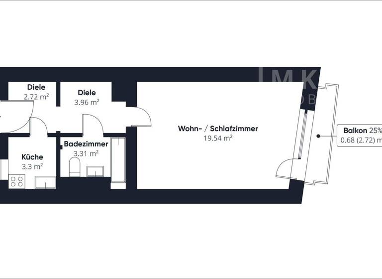 Studio zum Kauf 248.000 € 1 Zimmer 33,4 m² Eilbek Hamburg 22089