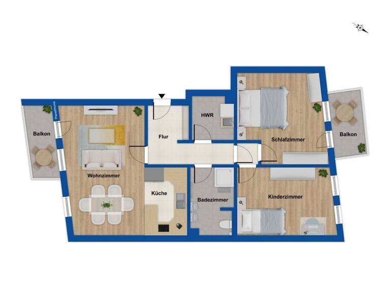 Wohnung zum Kauf 365.000 € 3 Zimmer 82,1 m² 2. Geschoss Grünau Berlin 12527