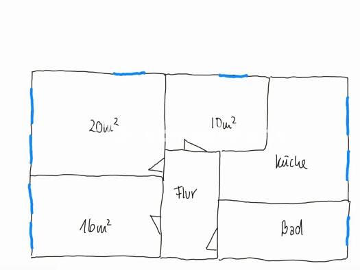 Wohnung zur Miete Tauschwohnung 418 € 3 Zimmer 63 m² 2. Geschoss Leipziger Vorstadt Ortsamtsbereich Neustadt 01097