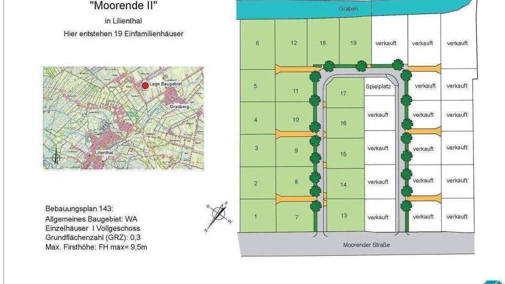 Grundstück zum Kauf provisionsfrei 137.750 € 725 m² Grundstück frei ab sofort Moorende Lilienthal 28865