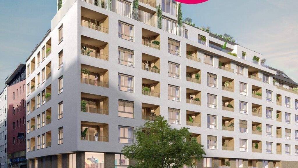 Wohnung zum Kauf - Erstbezug 349.900 € 2 Zimmer 40,8 m² 7. Geschoss Gudrunstraße Wien 1100