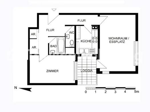 Wohnung zur Miete Tauschwohnung 401 € 2 Zimmer 58,5 m² 2. Geschoss Tegel Berlin 13439