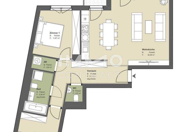 Wohnung zum Kauf - Erstbezug provisionsfrei 698.100 € 3 Zimmer 75,5 m² frei ab 01.05.2026 Aspangstraße 57 Wien 1030