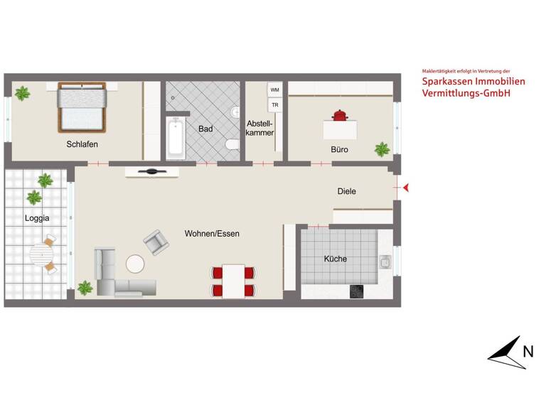 Wohnung zum Kauf provisionsfrei 435.000 € 3 Zimmer 81,7 m²<br/>Wohnfläche Scheibe Weiden 92637