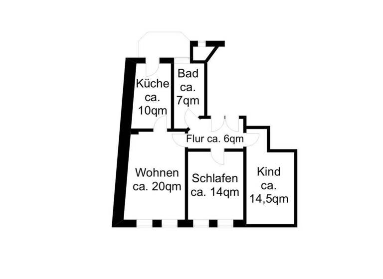 Wohnung zur Miete 525 € 3 Zimmer 73 m² 3. Geschoss Altenburg 04600