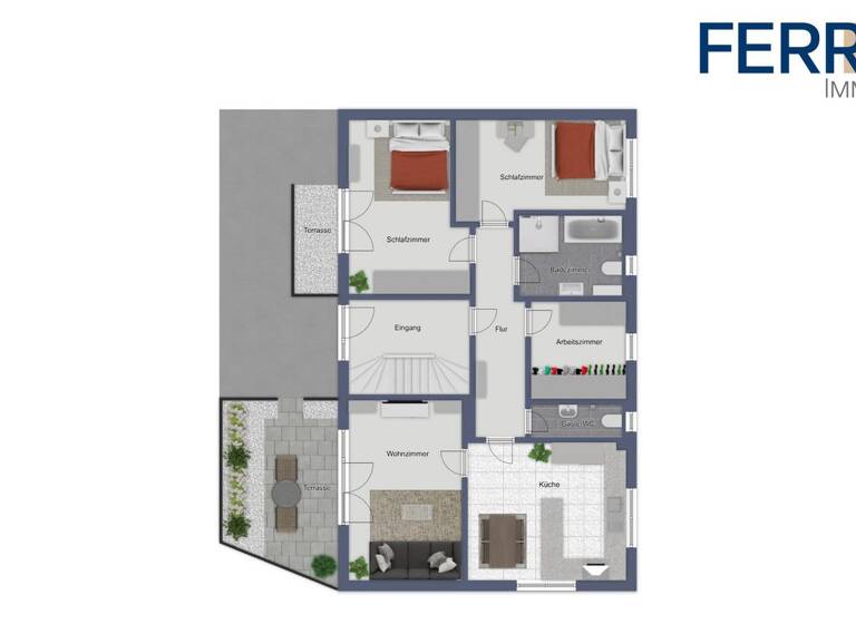 Wohnung zum Kauf 359.998 € 4 Zimmer 93,7 m² EG Rüsselsheim 65428