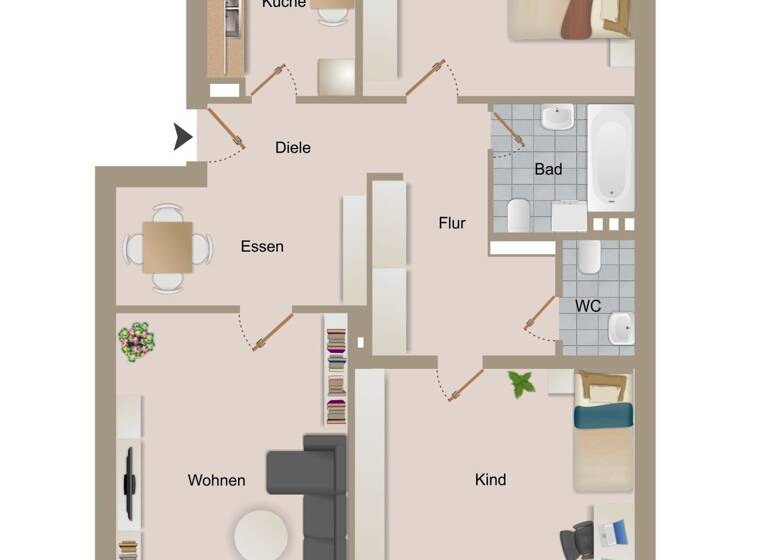 Wohnung zum Kauf 399.000 € 3 Zimmer 90 m²<br/>Wohnfläche 1.<br/>Geschoss Niendorf Hamburg 22455