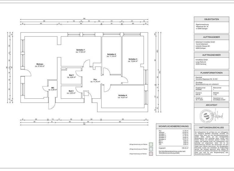 Wohnung zum Kauf 249.000 € 4 Zimmer 115 m² EG frei ab sofort Ohligs-Aufderhöhe Solingen 42699