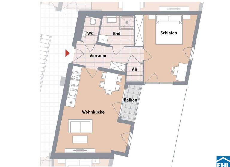Wohnung zum Kauf - Erstbezug provisionsfrei 270.500 € 2 Zimmer 50,3 m² 1. Geschoss Canavesegasse 4 Wien 1230