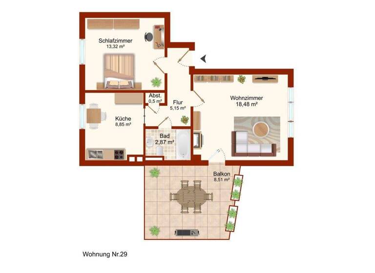 Wohnung zum Kauf 154.000 € 2 Zimmer 53,4 m² 1. Geschoss Alte Neustadt Bremen 28199