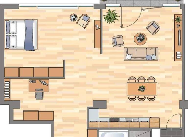 Studio zur Miete 1.409 € 1 Zimmer 98,4 m² 5. Geschoss frei ab 07.07.2026 Am Tabakquartier 54 Woltmershausen Bremen 28197