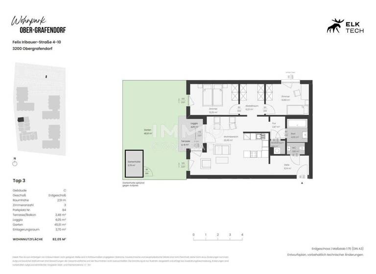 Wohnung zum Kauf - Erstbezug provisionsfrei 279.900 € 3 Zimmer 82,1 m² Ober-Grafendorf 3200