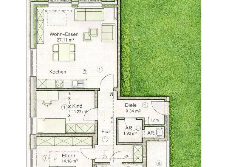 Wohnung zum Kauf - Erstbezug provisionsfrei 309.900 € 3 Zimmer 81,8 m² EG Isselburg 46419