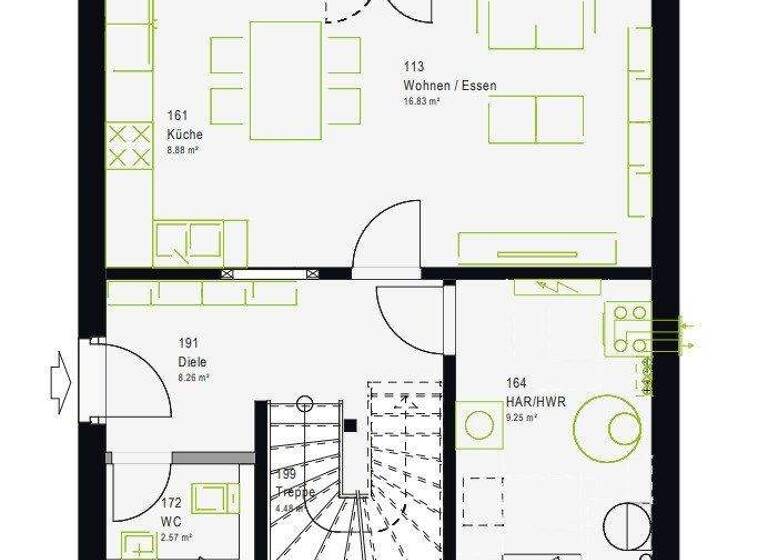 Haus zum Kauf 337.229 € 4 Zimmer 99,3 m² 250 m² Grundstück Hüttenheim Duisburg 47259