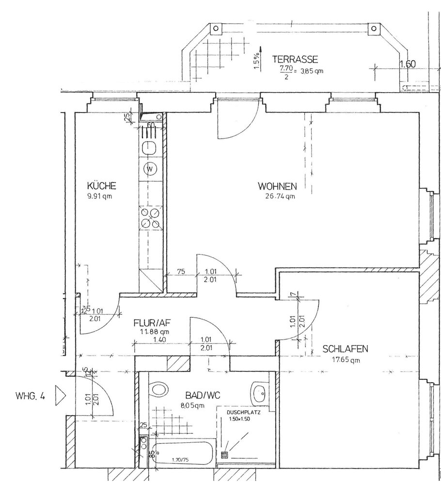 Wohnung zur Miete 700 € 2 Zimmer 77,6 m²<br/>Wohnfläche EG<br/>Geschoss Siedlung Neundorf Plauen 08523