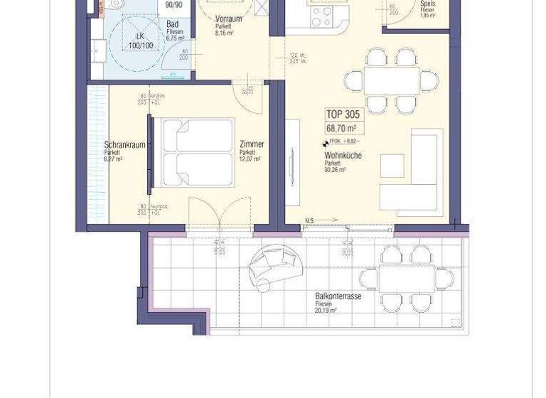 Wohnung zum Kauf - Erstbezug 408.000 € 2 Zimmer 68,7 m² 3. Geschoss frei ab 31.12.2027 Lind Villach 9500