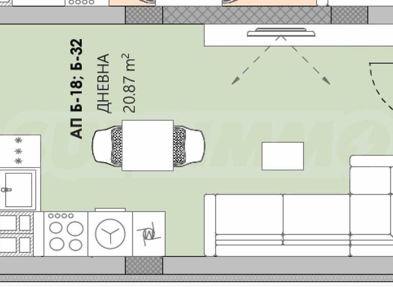 Studio zum Kauf 49.383 € 1 Zimmer 36,6 m² Plovdiv