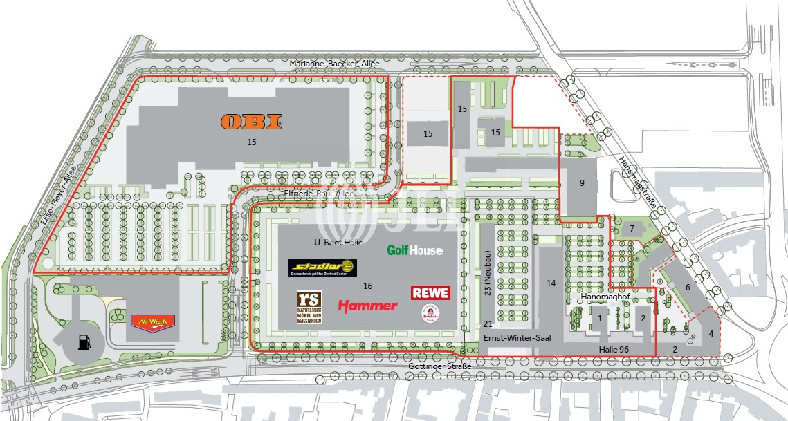 Bürofläche zur Miete provisionsfrei 13,50 € 9.471,2 m²<br/>Bürofläche Linden-Süd Hannover 30449