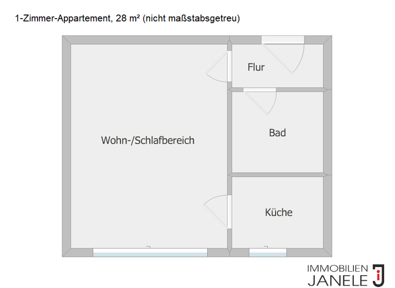 Studio zur Miete 360 € 1 Zimmer 28 m² Westenviertel Regensburg 93049