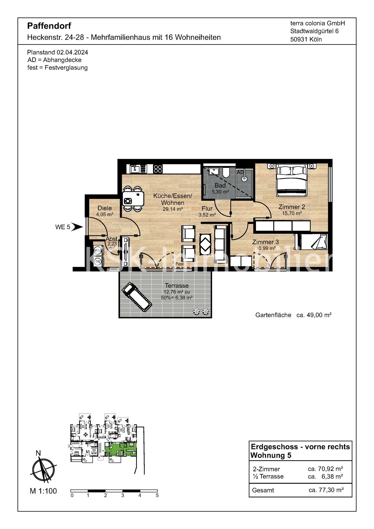 Wohnung zum Kauf 339.000 € 3 Zimmer 77,3 m²<br/>Wohnfläche EG<br/>Geschoss Paffendorf Bergheim-Paffendorf 50126