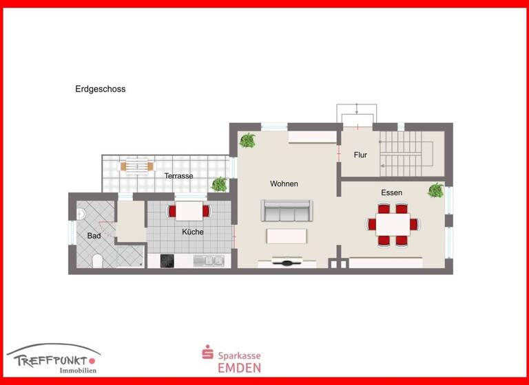 Doppelhaushälfte zum Kauf 155.000 € 4 Zimmer 75 m² 263 m² Grundstück Stadtzentrum Emden 26725