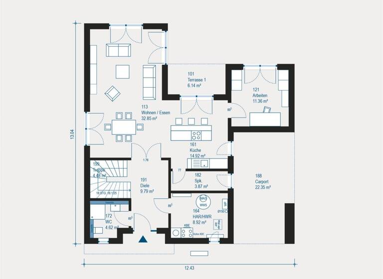 Einfamilienhaus zum Kauf provisionsfrei 714.579 € 5 Zimmer 222,6 m² 580 m² Grundstück Bad Kreuznach 55543