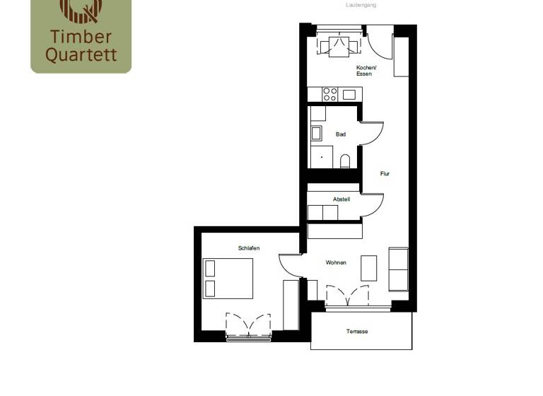 Wohnung zur Miete 417 € 2 Zimmer 59,3 m² 3. Geschoss Taläckerallee 69 Künzelsau 74653