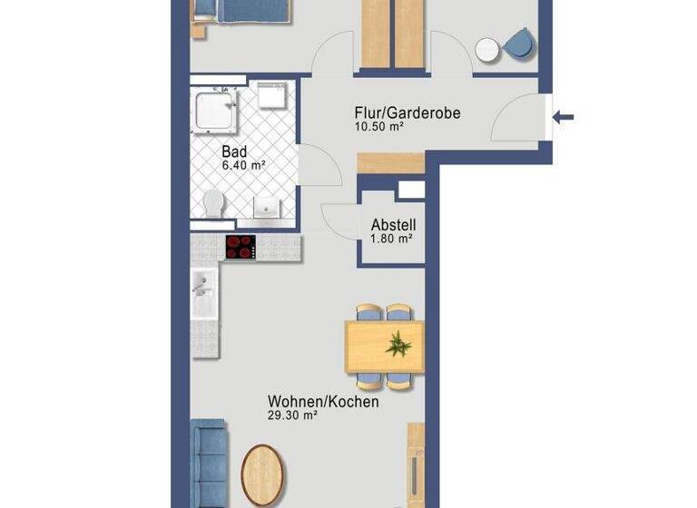 Wohnung zur Miete 1.050 € 3 Zimmer 76,4 m² 1. Geschoss Schleswig 24837