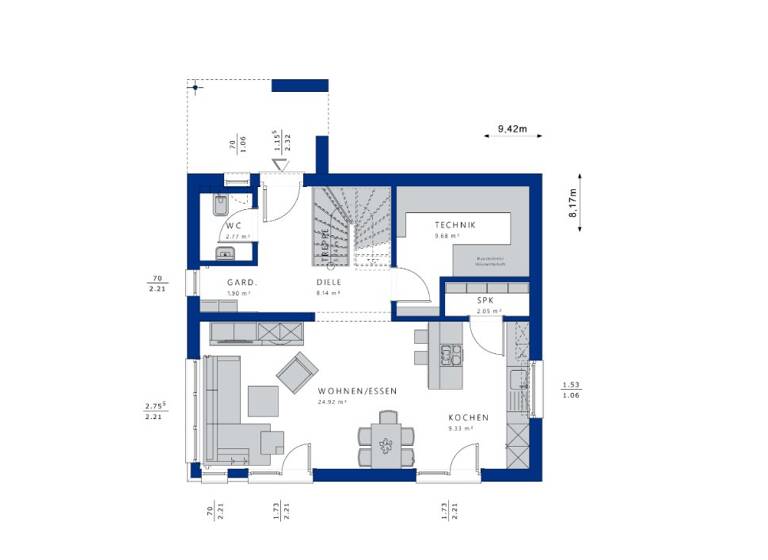 Einfamilienhaus zum Kauf provisionsfrei 466.500 € 4 Zimmer 125 m² 880 m² Grundstück Niederwiesa 09577