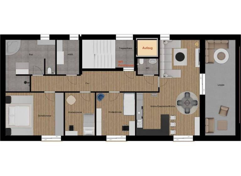 Penthouse zur Miete - Erstbezug 1.265 € 4 Zimmer 101,1 m² frei ab 15.06.2026 Bad Bentheim 48455