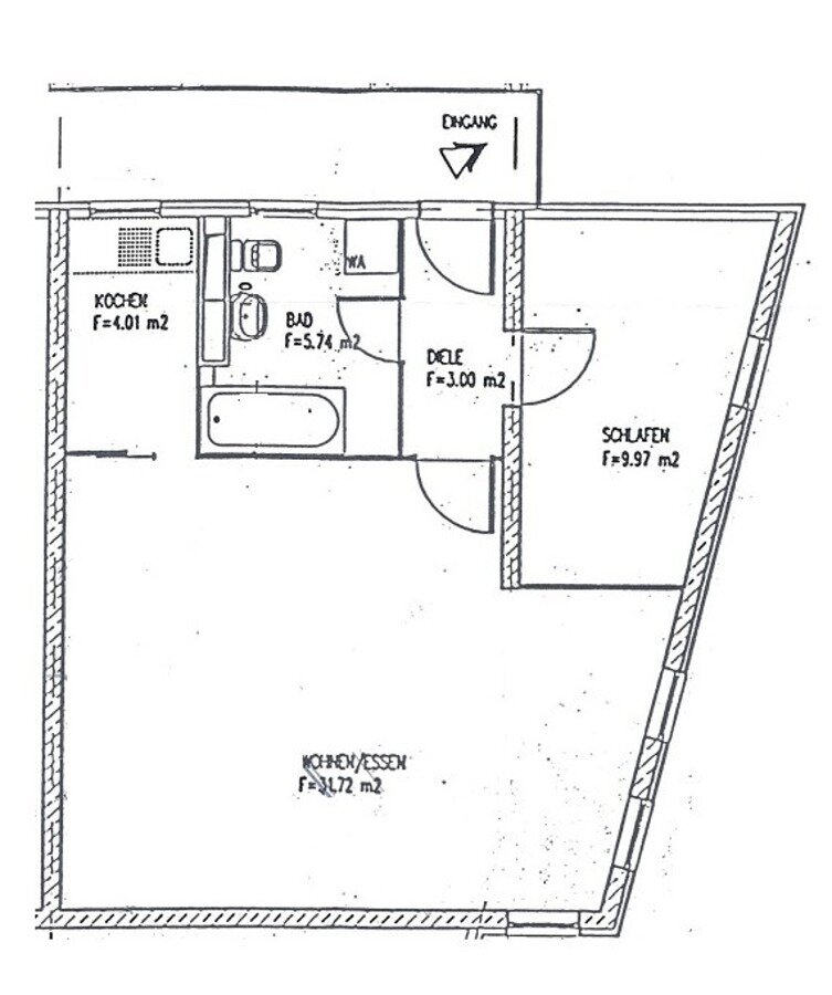 Wohnung zum Kauf 110.000 € 2 Zimmer 54,4 m²<br/>Wohnfläche EG<br/>Geschoss Trendelenburgstraße 18 Probstheida Leipzig 04289