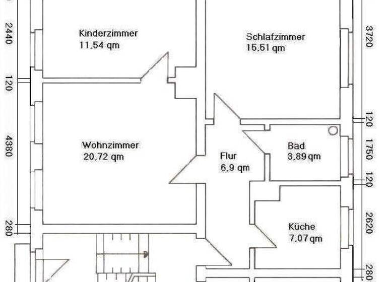 Wohnung zur Miete 404 € 3 Zimmer 57,6 m² 1. Geschoss frei ab 01.06.2026 Thomas-Müntzer-Straße 56 Braunsbedra 06242